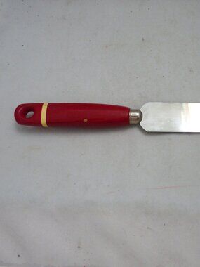 Vintage mid century red handle spatula kitchen